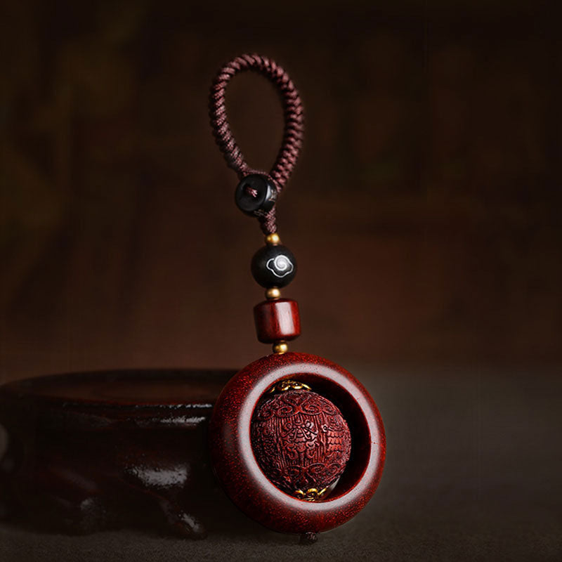 Small Leaf Red Sandalwood Ebony Zen Protection Decoration