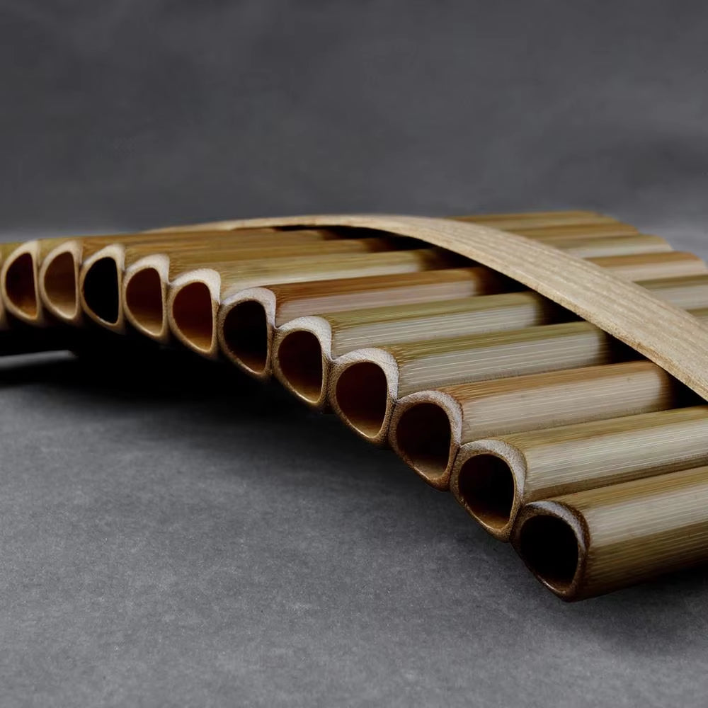 Chinese Traditional Musical Instrument, Natural Bamboo Flute, High Quality, 15 Pipes, G Key, Woodwind