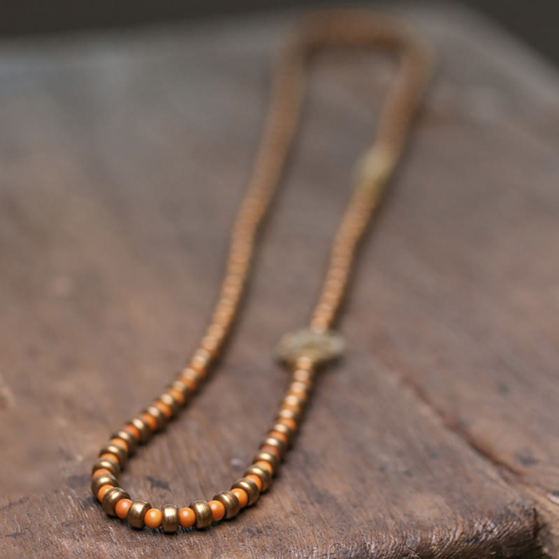 Copper Olive Pit Spiritual Bracelet for Wealth & Balance