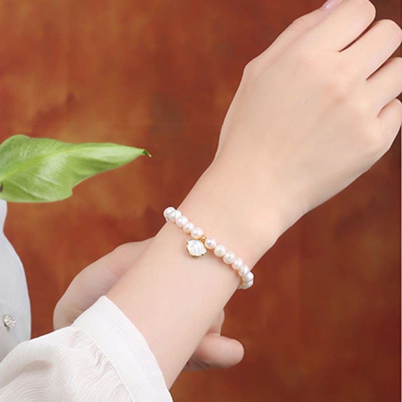 14K Gold Plated Pearl Bracelet | Healing Wisdom & Optimism