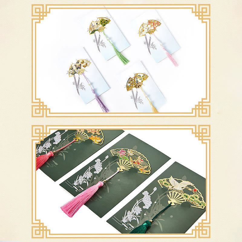 Traditional Lotus Symbol Brass Bookmark | New Beginnings