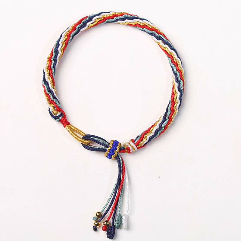 Reincarnation Knot White Jade Luck Protection Bracelet