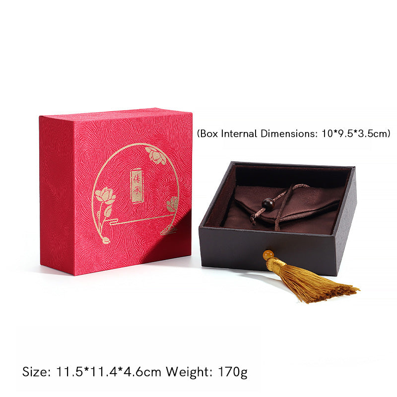 Zen Decor Vintage Lotus Jewelry Storage Box with Tassels