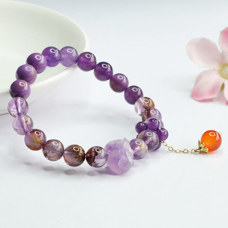 Amethyst Spiritual Awareness Bracelet 7-8mm Beads