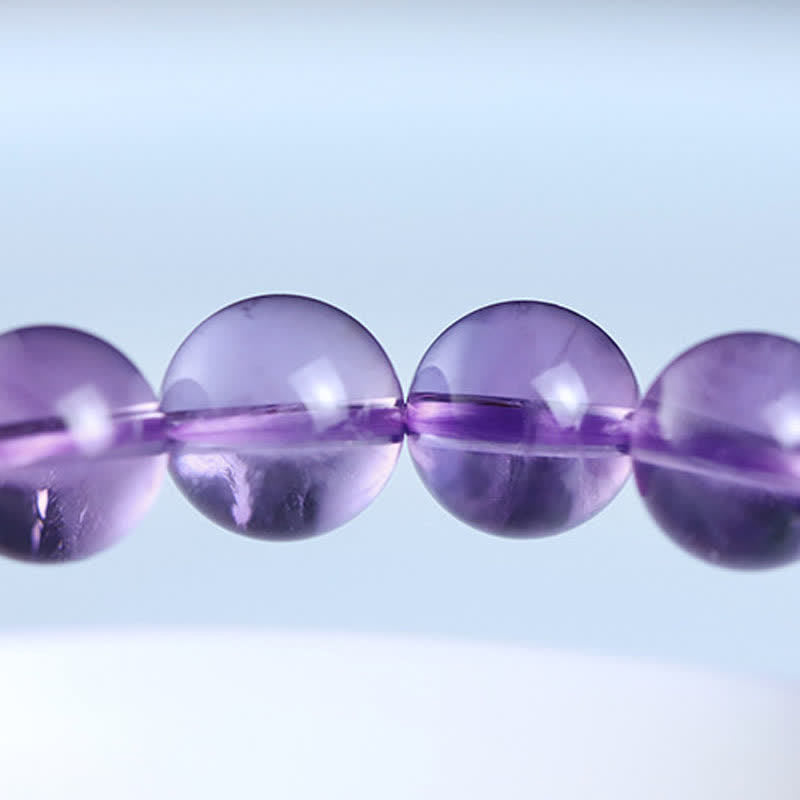 8mm Natural Amethyst Healing Charm Bracelet for Inner Peace