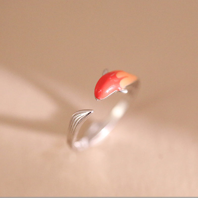 Adjustable Copper Koi Fish Ring | Balance & Luck Jewelry