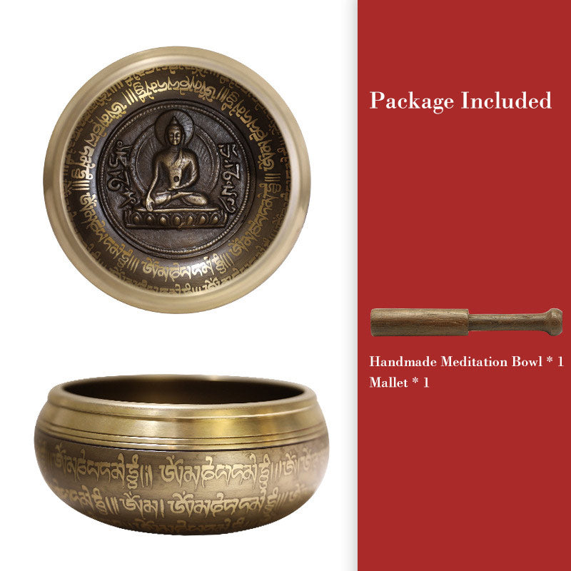 Tibetan Copper Singing Bowl 4.33IN for Meditation Focus