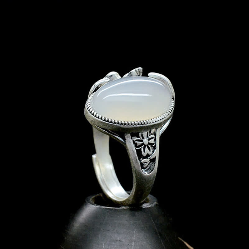 990 Sterling Silver Chalcedony Plum Positive Harmony Ring