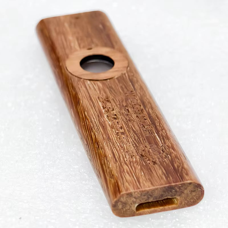 Wooden Kazoo Orff Instruments Ukulele Guitar Partner Woodman Wood Harmonica with Metal Box Kazoo for Adult Kids Kazoo