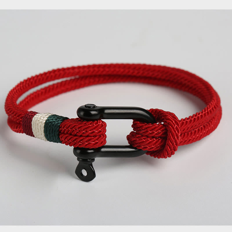 Red String Bracelet with Stainless Steel Buckle for Luck & Protection