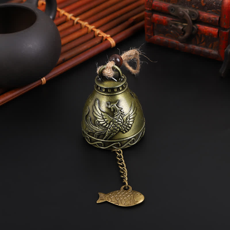 Feng Shui Zinc Alloy Hanging Chime Bell for Zen Decor