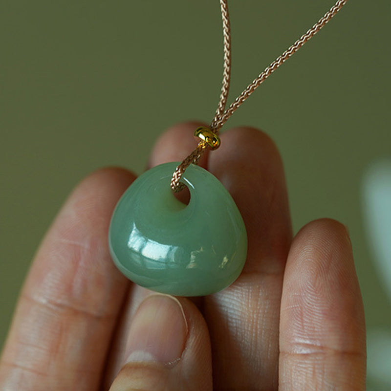 Natural Jade Pendant Necklace | Luck Prosperity Charm