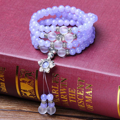 Purple Jasper Strength Bracelet Mala 108 Beads