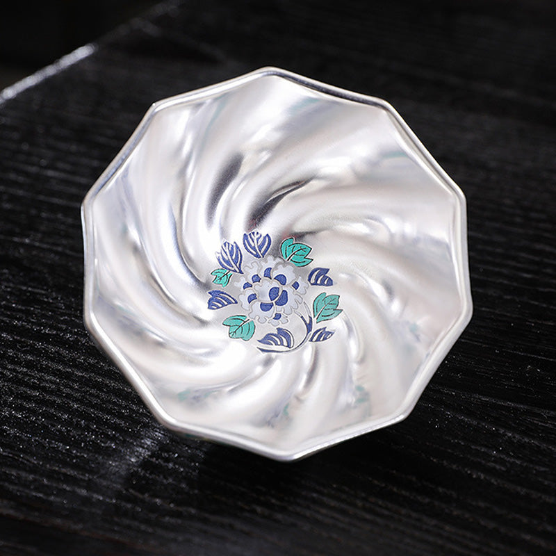 Chrysanthemum Ceramic Teacup for Zen Decor | 165ml & 100ml