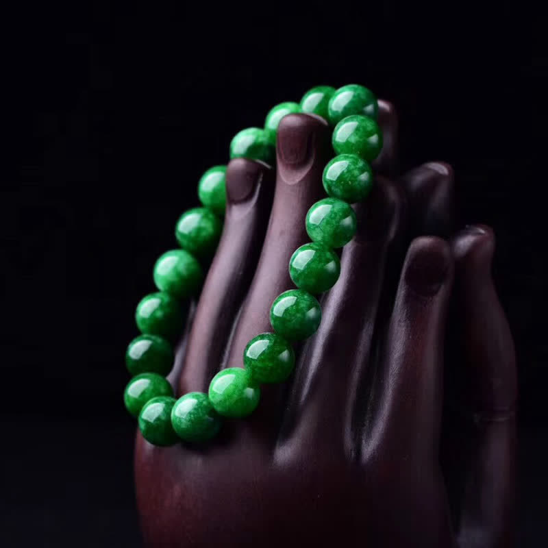 8mm Cyan Jade Bracelet | Calm Harmony Beads