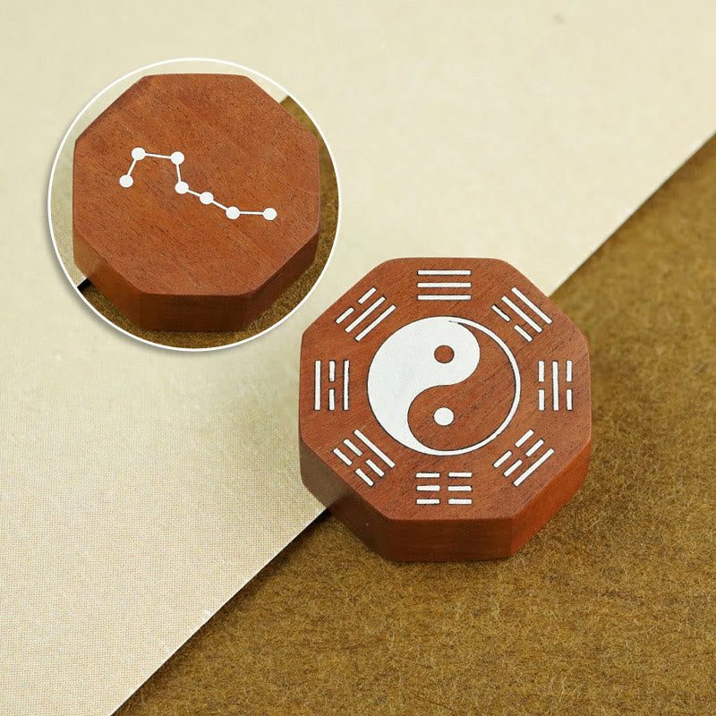 Small Leaf Red Sandalwood Yin Yang Protection Bracelet