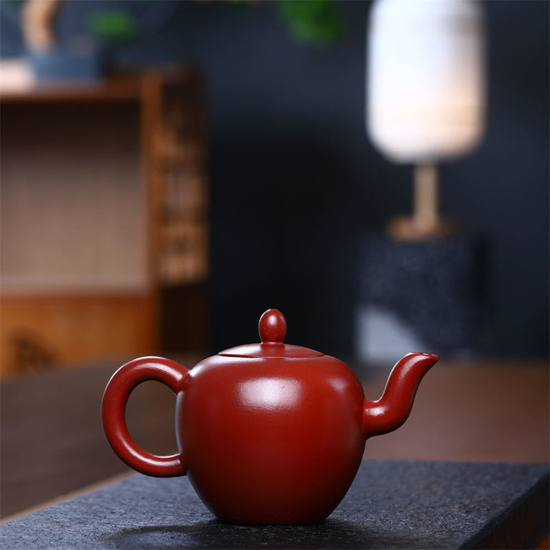 Yixing Semi-Handmade Brown Purple Clay Kung Fu Teapot 200ml