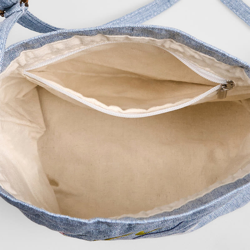 Fairy Deer Cotton Linen Yoga Bag 19x20x10cm