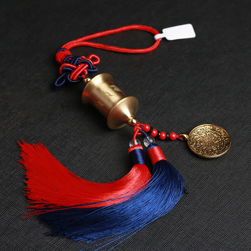 Copper Om Mani Padme Hum Car Hanging Decoration 32cm