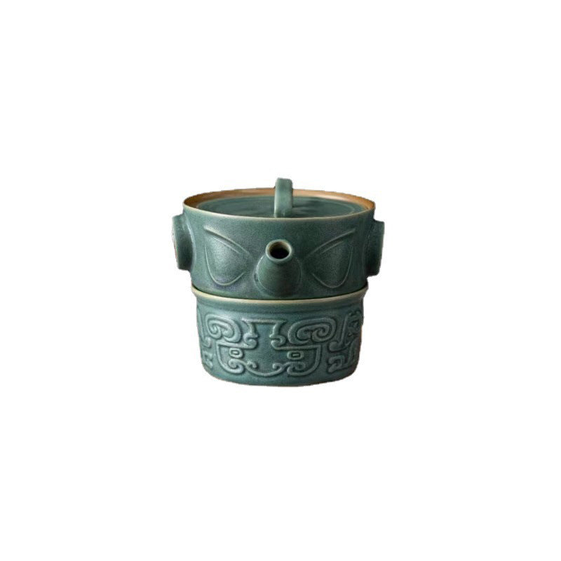 Sanxingdui Ceramic Chinese Tea Cup Set | Kung Fu Tea Gift