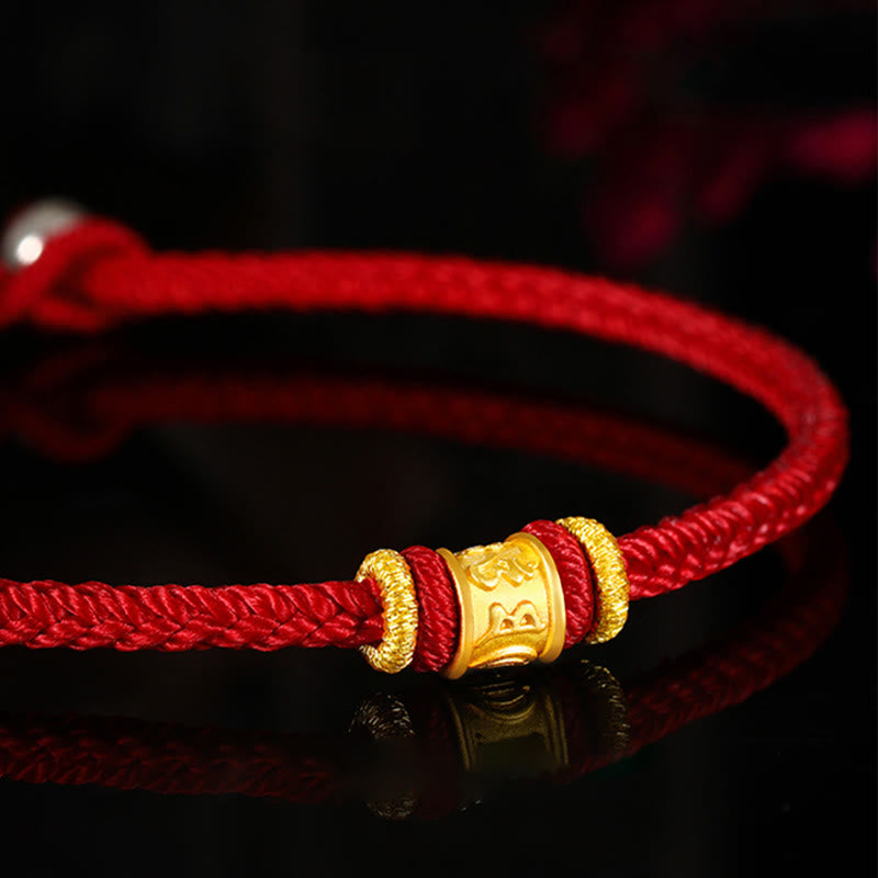 Om Mani Padme Hum Bracelet | 999 Gold & Silver Protection Rope