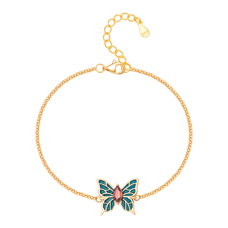 Sterling Silver Feng Shui Butterfly Love Bracelet