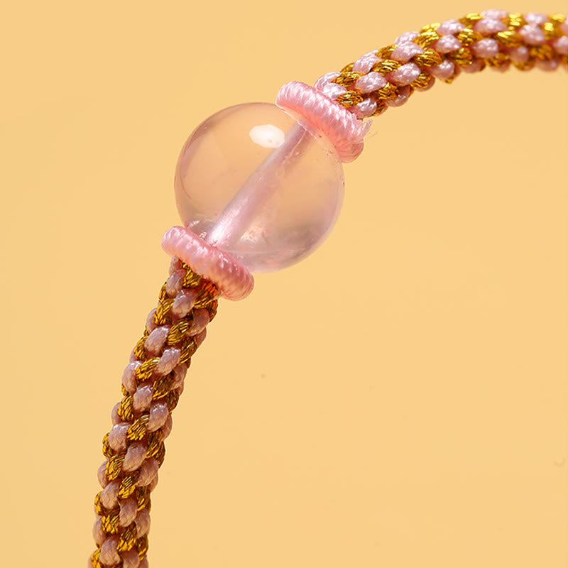 Handmade Red Agate Amethyst Calm Braided Bracelet