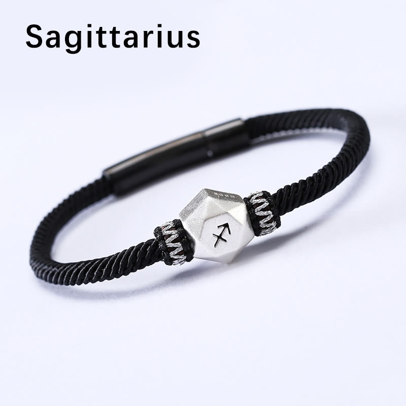999 Sterling Silver Zodiac Protection Bracelet 17cm