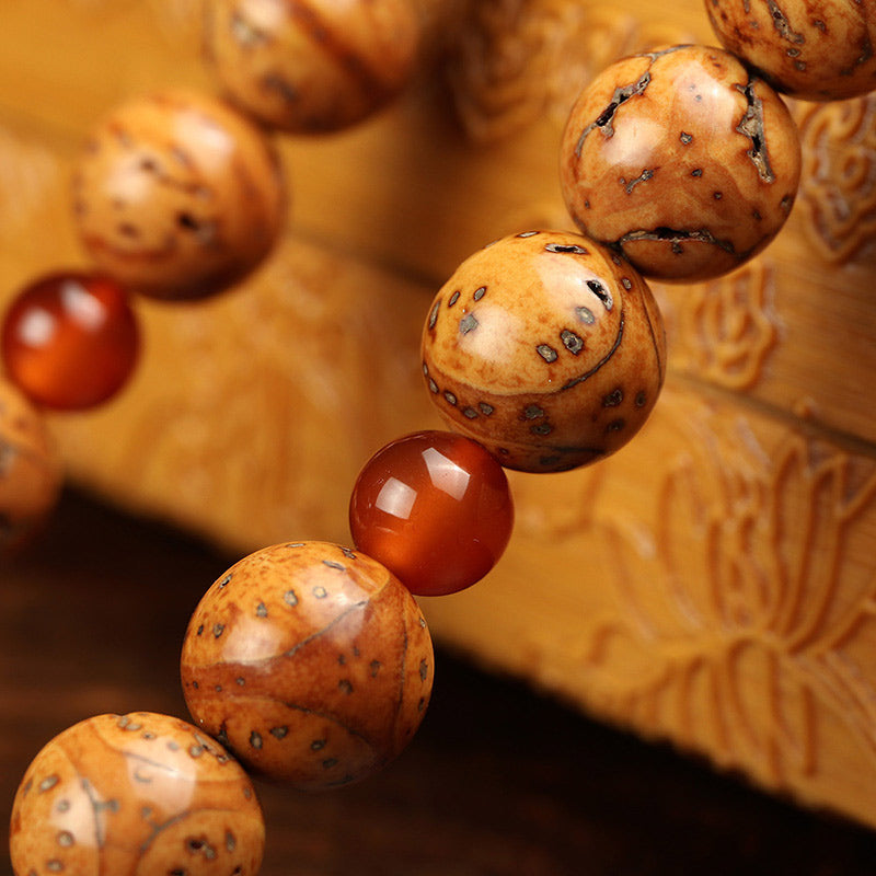 12mm Bodhi Seed Wisdom Bracelet for Meditation and Awareness