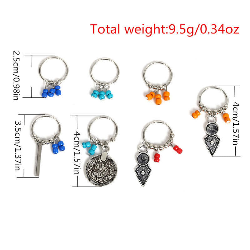 Copper Antique Leaf Coins Beads Hair Pins Decoration Set
