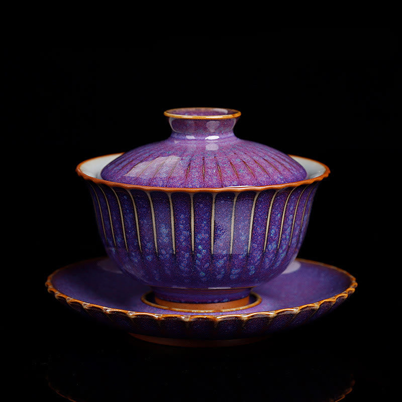 Retro Glaze Kiln Change Ceramic Gaiwan Tea Cup 150ml