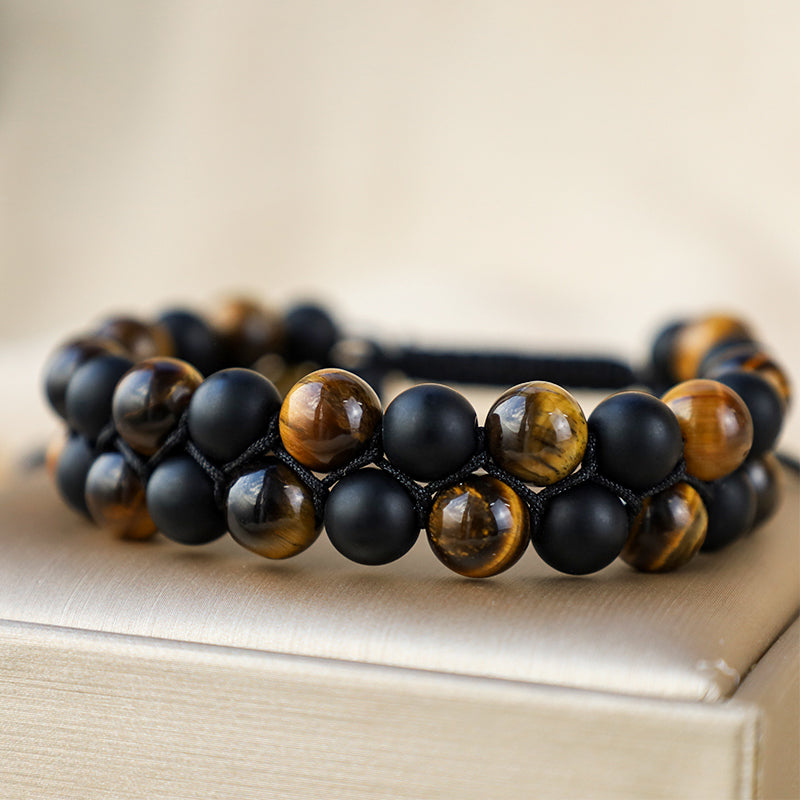 8mm Tiger Eye Protection Courage Bracelet