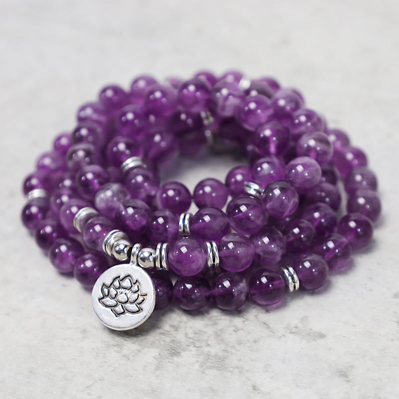 8mm Amethyst Purification Mala Bracelet for Healing