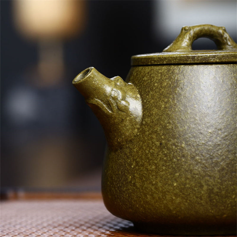 Semi-Handmade Yixing Yellow Green Purple Clay Teapot 240ml