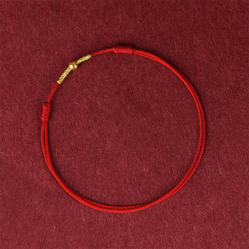 925 Sterling Silver Red String Protection Bracelet for Wrist or Ankle