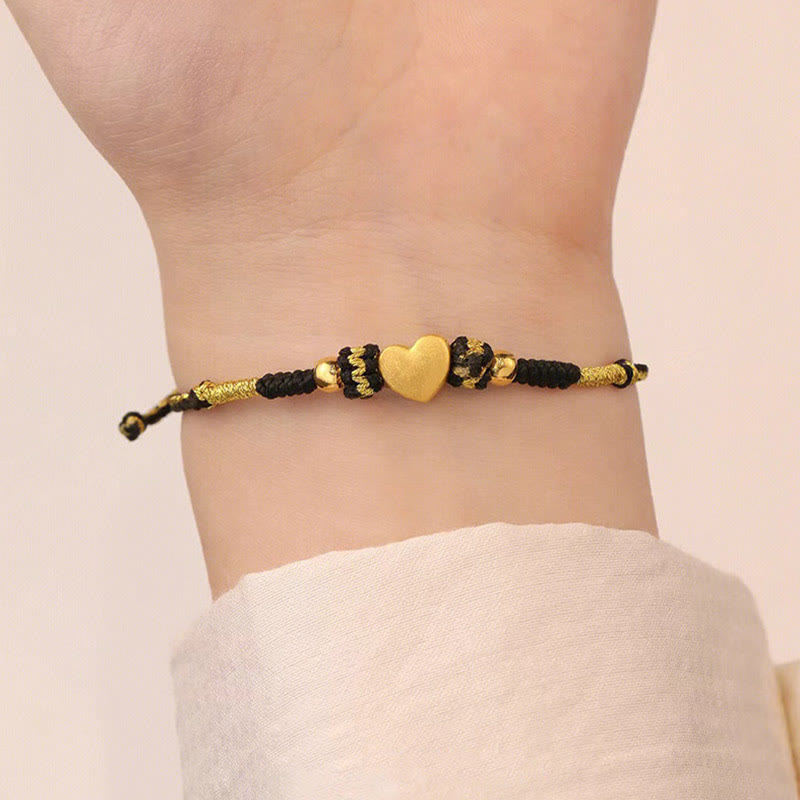 Handmade Love Heart King Kong Knot Luck Braided Bracelet