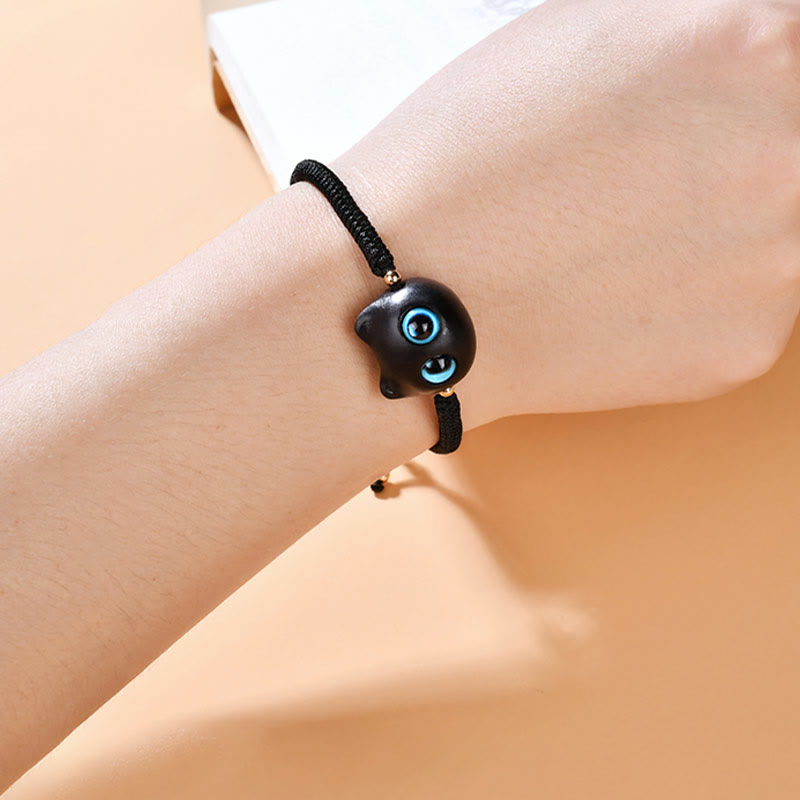 Ebony Wood King Kong Knot Bracelet for Peace and Protection