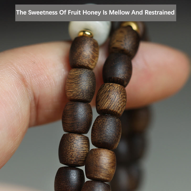 15cm Agarwood 999 Gold Double Wrap Spiritual Bracelet