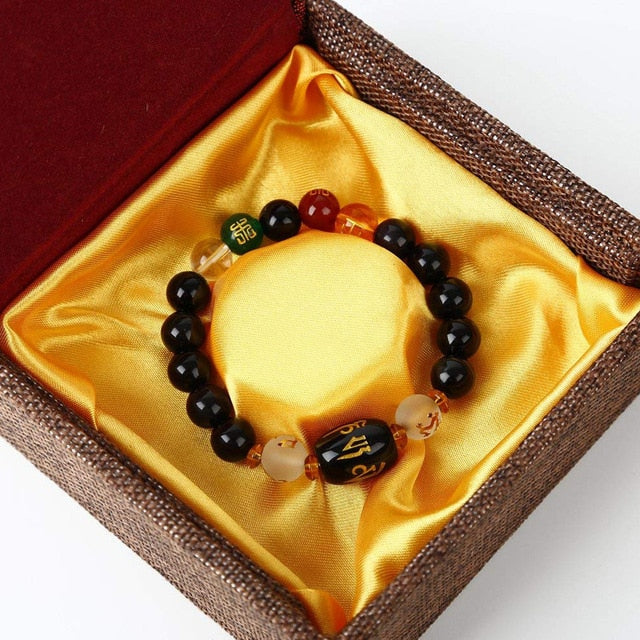 Feng Shui Obsidian Gemstone Bracelet