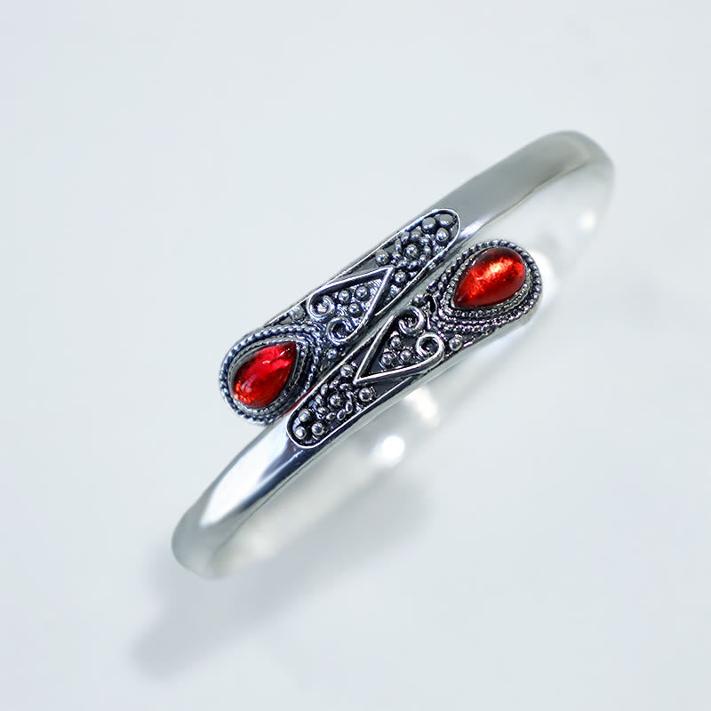 Zircon Healing Cuff Bracelet | Spiritual Protection & Wealth