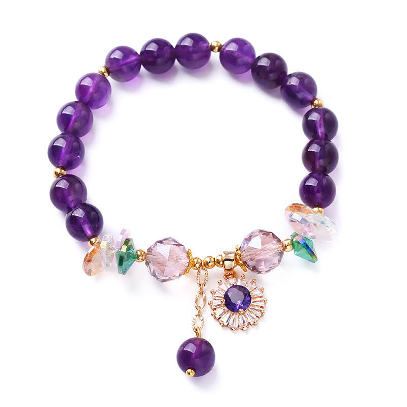 Amethyst Healing Bracelet 8mm for Spiritual Awareness