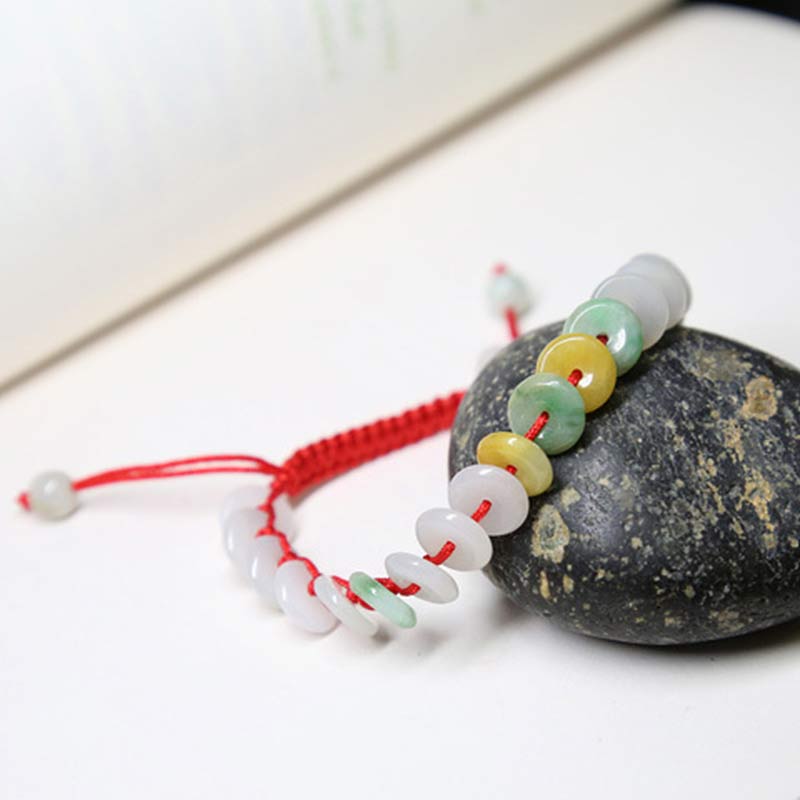 Adjustable Jade Red String Lucky Bracelet 14-20cm