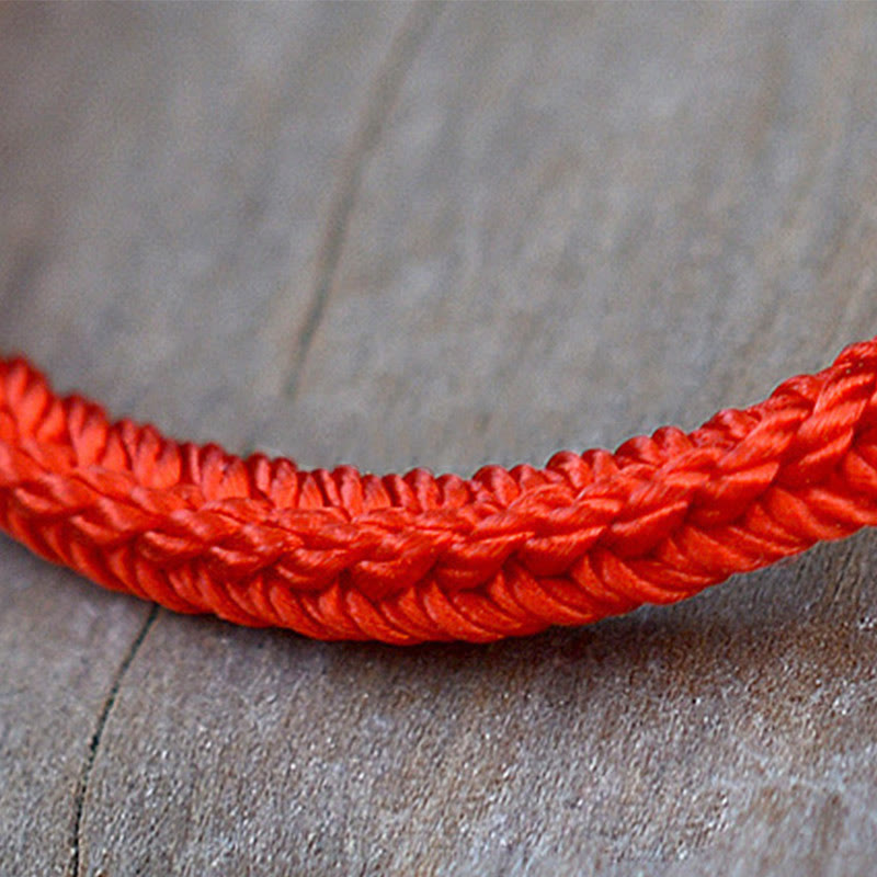 Handmade Red String Eight Thread Peace Knot Bracelet