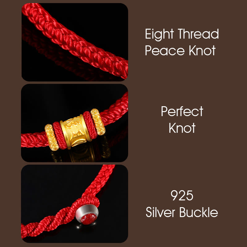 Om Mani Padme Hum Bracelet | 999 Gold & Silver Protection Rope