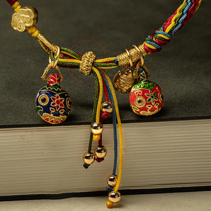 Gold Swallowing Beast Reincarnation Knot Red String Bracelet