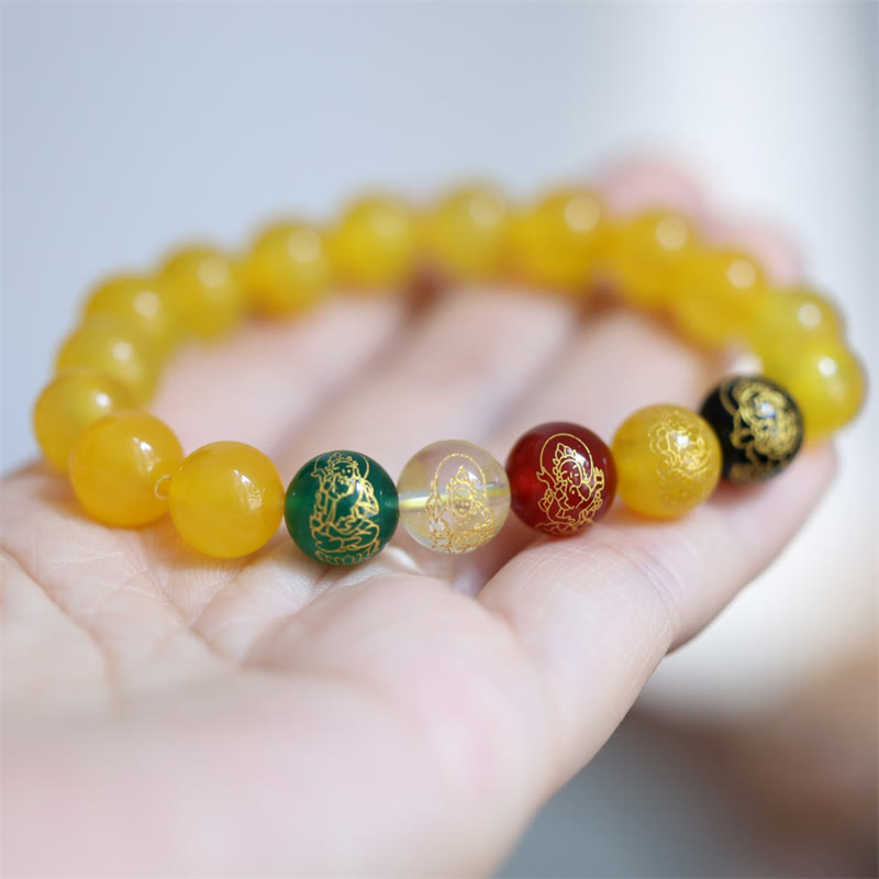 Five Elements Agate Wealth Bracelet for Luck & Wisdom