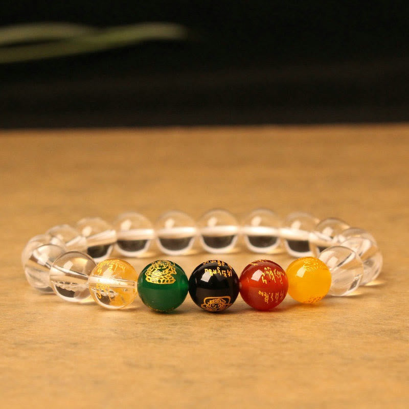 Five Elements Agate Wealth Bracelet for Luck & Wisdom