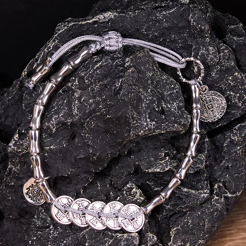 Five Emperor Coins Mountain Ghosts Protective Bracelet