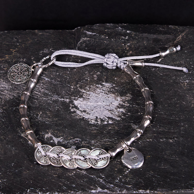 Five Emperor Coins Mountain Ghosts Protective Bracelet