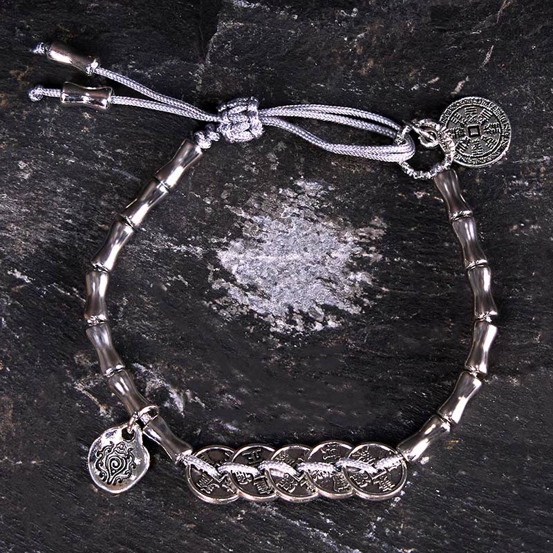 Five Emperor Coins Mountain Ghosts Protective Bracelet